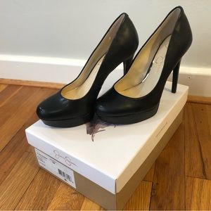 Jessica Simpson Baleenda stiletto size 7 black leather new in box